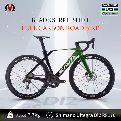 SAVA SLR8 Full Carbon Fiber E-Shift Road Bike with SHIMAN0 ULTEGRA 8170 Di2 Kit Cyclocross Road Bike