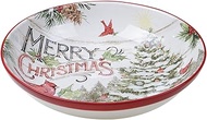 Certified International Evergreen Christmas Serving Bowl, Multicolored