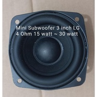 Speaker subwoofer 3 inch LG 4 Ohm 15watt ~ 30watt