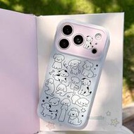 GUCADI Misty Blue Star Pattern Dalmatian Dog Phone Case, Compatible With Apple 17, 17 Pro Max, Full 