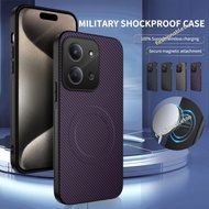 For Redmi15C 2025 Casing For Redmi 15 C 15C 1 5 Redmi15 C Redmi15C 4G 5G Magnetic Carbon Fiber Leath