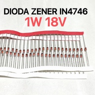 (10 PCS) 1 Watt 18V Zener Diode 1W 18 VOLT IN4746A 1N4746A