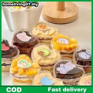 ho 10/20/30Pcs Disposable Transparent Plastic Mousse Cup Mini Heart Shaped Pudding Dessert Cup For H