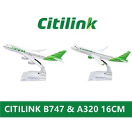 16CM CITILINK A320 B747 SCALE 1:400 METAL AIRCRAFT REPLICA DIECAST COLLECTIBLE DISPLAY PLANE TOY