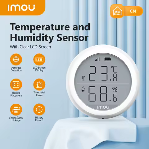 IMOU WiFi Smart Zigebee 3.0 Temperature and Humidity Sensor LCD Screen History Record Smart Home Sec
