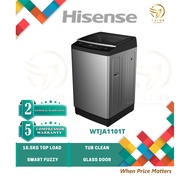 HISENSE 10.5KG TOP LOAD WASHING MACHINE / BUBBLE CLEAN / TUB CLEAN / DOUBLE FILTER / SILVER - WTJA11