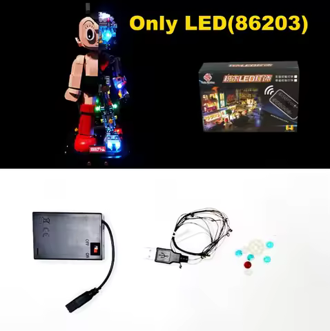 Led Lighting Kit For LEGO 86203 Astro Boy Mechanical Clear Ver building block bricks (only light no 