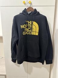 (9成新) GUCCI x THE NORTH FACE 聯名 長袖帽T 黑色 L號 651724 XJDCM 古馳