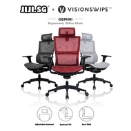 [JIJI.SG x VISIONSWIPE™] Gemini Office Chair - Home Office / Chair / Study Chair / WFH / Recline 125