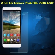 2 pieces 9H tablet Screen Protector For Lenovo Phab PB1-750N 6.98" Tempered Protective Film Glass