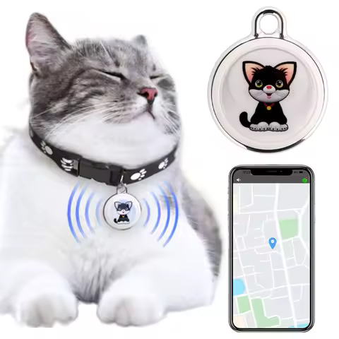 Pet Anti-Lost GPS Tracker Bluetooth-compatible Smart Activity Tracker Waterproof for Dogs Cats Kids 