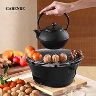 Garende Charcoal Hibachi Grill Barbecue Outdoor Indoor Cast Iron Portable Camping Stove for Backpack