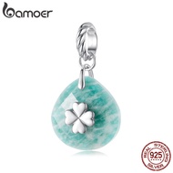 Bamoer 925 Sterling Silver Pendant Starlight Amazonite Pendant Accessories Collection Bracelet Fashi