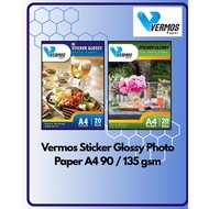 Vermos Sticker Paper Glossy Photo Paper A4 90 / 135 gsm