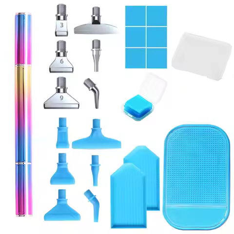 5D Diamond Painting Pen Dot Diamond Drawing Pen Diamond Drawing Pen, Multiple Metal 6 Pen Heads, DIY