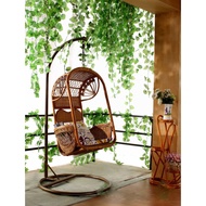 HY&amp; Real Rattan Hanging Chair Bird's Nest Hanging Basket Balcony Recliner Indonesia Rattan Swing Outdoor Rocking Chair L