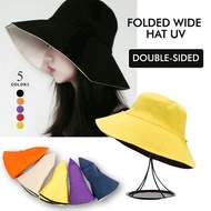 Folded wide hat UV double-sided UV cut ribbon is very cute