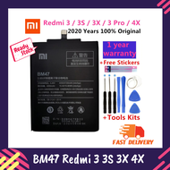 100% original BM47 for Xiaomi Redmi 3 3S 3X 4X Replacement Battery Rechargeable Batteries + Tools
