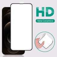 Clear Full Ceramics Screen Protector For iPhone 14 Plus 14 Pro 13 12 11 Pro Max 7 8 Plus X XR XS Max Tempered Glass