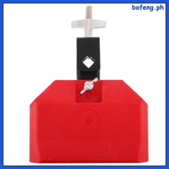 Red Plastic Metal Cowbell Drum Accessory Percussion Block for Kids Playing bofeng