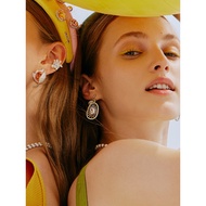 HEFANG HEFANG Jewelry Kiwi Earrings 925 Silver Female Creative Niche Design Earrings Earrings