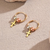Cross Hoop Earrings for Woman Fashion Simple Gift Jewelry