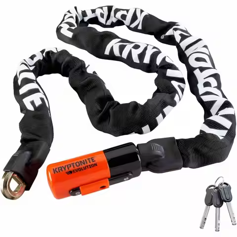 9.7lb 10mm Steel Bike Chain with 5.25 Length and Integrated Lock for Cycles and E-Bikes