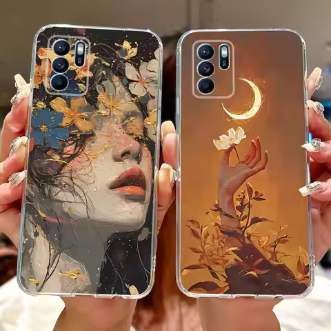 Fashion Painting Case For OPPO Reno6 Z CPH2237 Soft Silicone TPU Phone Cases For Oppo Reno 6Z 5G Bac