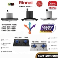 （FREE SHIPPING)RINNAI Built in Hob RB-27HS/G and  Cooker Hood RH-C1319-SSW/RH-C1119-SSW/RH-C3219-SSW