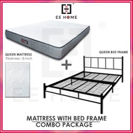 EE HOME COMBO SET Queen Bed Frame With Queen Rebonded Foam Mattress Katil Queen Tilam Queen 8 INCH -