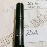 adaptor fork ke stem sepeda federal 21.1 / 22.2 untuk MTB 25.4 ke ukuran oversize 286 Aloy hitam