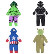 Avengers Star Wars Baby Yoda Captain America Hulk Black Panther Incredibles Hooded Overall Costume