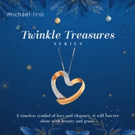 Michael Trio Heart Shape Micro Pave Diamond Pendant (1/4 ct. tw.)