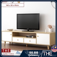THE Premier TV Cabinet Entertainment Unit Nordic Modern Style (140x30x45cm)