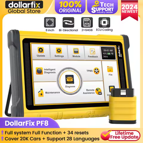 DollarFix PF8 Profession OBD2 Auto Diagnostic tool car scanner Full system 34 reset key programming