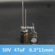 20PCS 50v 47uF audio electrolytic capacitor 47uF50v