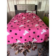 Pink Rabbit QUEEN Fitted Bedsheet&Comforter Set 5in1 / Cadar&Selimut Set 5in1 / 双人床单&被单套装5in1