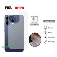 28 - Back Skin ANTI-FUNGAL Carbon CLEAR OPPO Reno11 11Pro 11F Reno8 T 8z Reno4 4F Reno3 3Pro Reno2 2