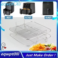 eQQ2-Layers Air Fryer Grilling Rack for 4.2-5.8QT Air Fryer Kitchen Oven Steamer Cooker