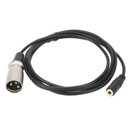 Sprcsg 3.5mm Female to XLR Male Sound Cable 4.9 Feet Portable Adapter for Speaker PCs Mobile Phones 