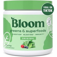 Bloom Nutrition Green Superfood Super Greens Powder Juice & Smoothie Mix Complete Whole Foods (Organ