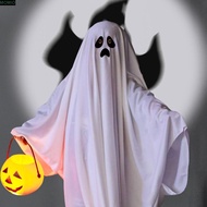 MXMIO Ghost Costume Cape, White Scary Halloween Costumes, Creative Terror Clothes Dress Up Masquerad
