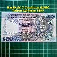 (A125) rm50 siri 7 duit kertas lama duit syiling lama barang antik barang lama mata wang lama kedai 