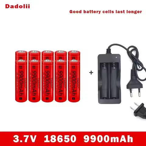 18650 Battery Rechargeable Battery 3.7V 18650 9900mAh Capacity Li-ion Rechargeable Battery For Flash