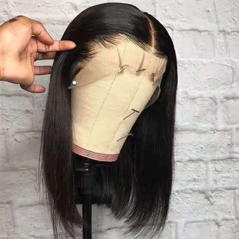 Geeta 13x6 Bob Wig Short Bob Lace Front Wigs Transparent Lace Frontal Wigs Human Hair 100% Straight 
