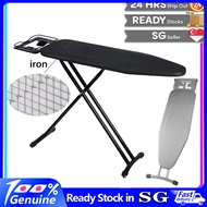 【SG STOCK】 Foldable Ironing Board Iron Board Foldable Standing and Multi Height Adjustable with Iron Rest with Adjustable Heights Ironing Board Standing Ironing Board