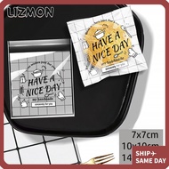 LIZMON 100Pcs Candy Gift Bags, Transparent Party Decor OPP Self Adhesive Pouch,  Plastic Have A Nice