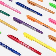 Oil-Based Quick-Drying Marker Pen, Dual Tip, Thick Thin, Black and Colorful, Smooth Writing, Doodle