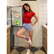 Trendy Beach Pants Retro Plaid American Women Loose Summer Straight Hot Girl Shorts Casual abg Sport