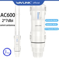 WAVLINK จุดเชื่อมต่อกลางแจ้ง AC600เราเตอร์อินเตอร์เน็ตไร้สาย/ตัวขยายช่วงยาว2 * 7dBi เสาอากาศรอบทิศทา